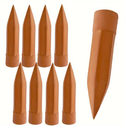 2\u002F4pcs Plant Self-watering Stake Garden Indoor and Outdoor Garden Clay Drip Waterer Conical Clay Automatic Irrigation System Plant Watering Device