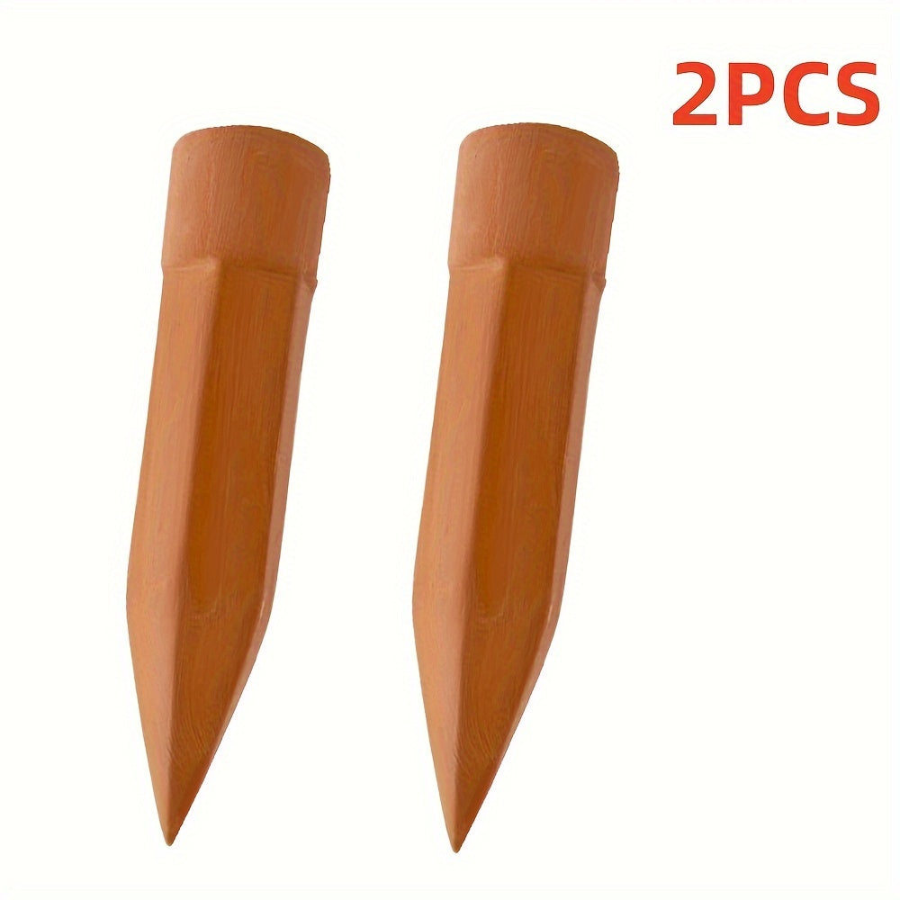 2\u002F4pcs Plant Self-watering Stake Garden Indoor and Outdoor Garden Clay Drip Waterer Conical Clay Automatic Irrigation System Plant Watering Device