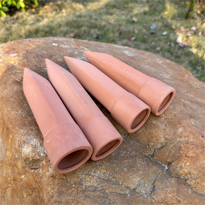 2\u002F4pcs Plant Self-watering Stake Garden Indoor and Outdoor Garden Clay Drip Waterer Conical Clay Automatic Irrigation System Plant Watering Device
